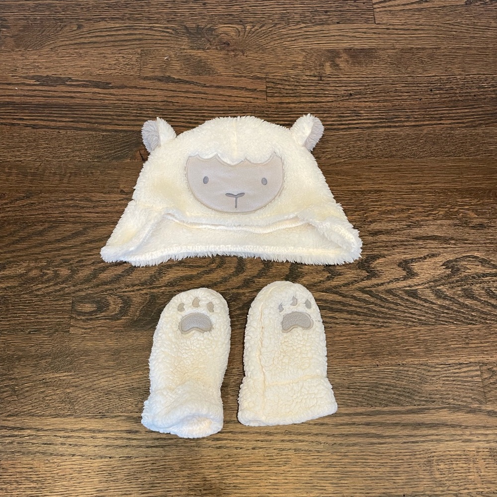 Carter’s “Only You” Winter Hat and Mittens. Size 9-12 months. Barely worn.